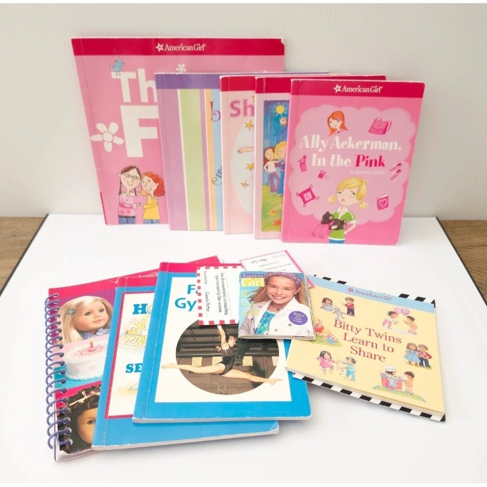 Lot of 10 American Girl Books for Girls Activity Book, Ally Ackerman, Bitty Twin